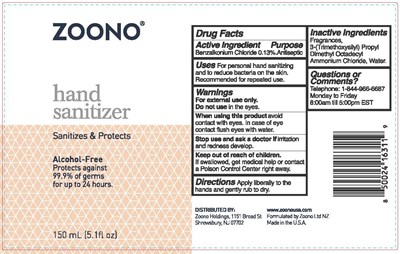 Typical (150ml Zoono No Alcohol Hand Sanitizer 01)